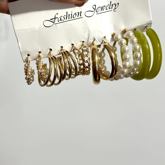 HOOP EARRINGS (SET OF 6) SUMMER ACCESSORY - Picture 4 of 4